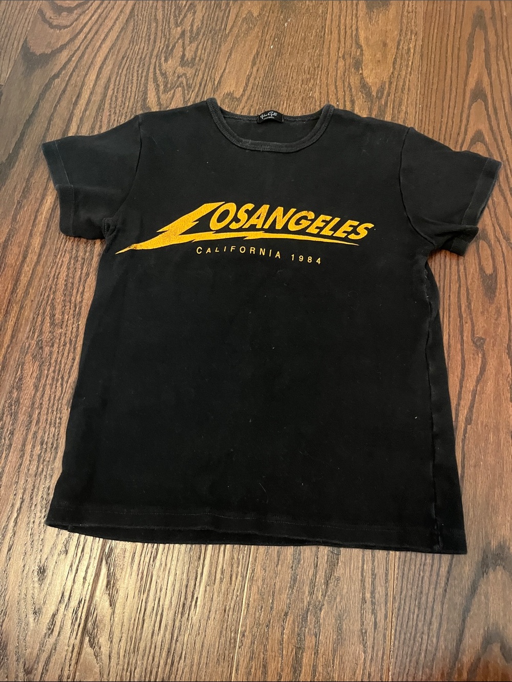 Brandy Melville Los Angeles Graphic Tee - Black & Yellow